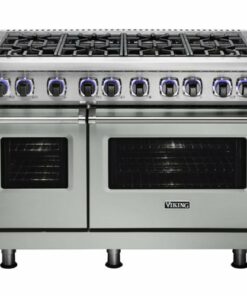 Viking - Professional 7 Series Freestanding Double Oven Gas Convection Range - Arctic gray 0