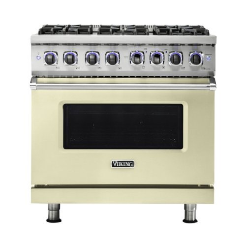 Viking - Professional 7 Series 5.1 Cu. Ft. Freestanding Gas Convection Range - Vanilla cream 1