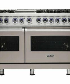 Viking - Professional 7 Series Freestanding Double Oven Dual Fuel Convection Range with Self-Cleaning - Pacific gray 0