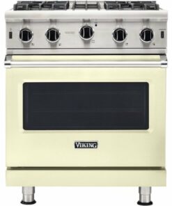 Viking - Professional 5 Series 4.0 Cu. Ft. Freestanding Gas Convection Range - Vanilla Cream 0