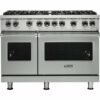 Viking - Professional 5 Series 6.1 Cu. Ft.  Freestanding Double Oven LP Gas Convection Range - Arctic Gray 1