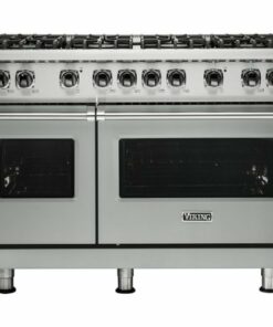 Viking - Professional 5 Series 6.1 Cu. Ft.  Freestanding Double Oven LP Gas Convection Range - Arctic Gray 1