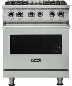 Viking - Professional 5 Series 4.7 Cu. Ft. Freestanding Dual Fuel True Convection Range with Self-Cleaning - Arctic gray