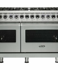 Viking - Professional 5 Series Freestanding Double Oven Dual Fuel Convection Range with Self-Cleaning - Arctic gray 1