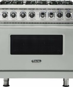 Viking - Professional 5 Series 5.6 Cu. Ft. Freestanding Dual Fuel LP Gas True Convection Range with Self-Cleaning - Arctic gray 1