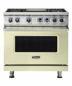 Viking - Professional 7 Series 5.1 Cu. Ft. Freestanding LP Gas Convection Range - Vanilla Cream 1
