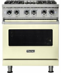 Viking - Professional 5 Series 4.7 Cu. Ft. Freestanding Dual Fuel True Convection Range with Self-Cleaning - Vanilla Cream
