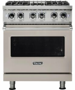 Viking - Professional 5 Series 4.7 Cu. Ft. Freestanding Dual Fuel LP Gas True Convection Range with Self-Cleaning - Pacific Gray