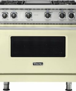 Viking - Professional 5 Series 5.1 Cu. Ft. Freestanding Gas Convection Range - Vanilla Cream 2