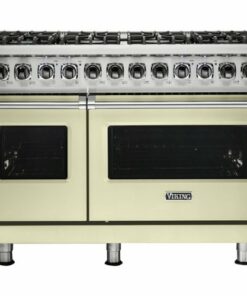 Viking - Professional 5 Series 7.3 Cu. Ft. Freestanding Double Oven Dual Fuel LP Gas Convection Range with Self-Cleaning - Vanilla Cream