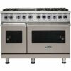 Viking - Professional 7 Series Freestanding Double Oven Gas Convection Range - Pacific gray 1