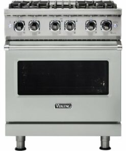 Viking - Professional 5 Series 4.7 Cu. Ft. Freestanding Dual Fuel LP Gas True Convection Range with Self-Cleaning - Arctic gray