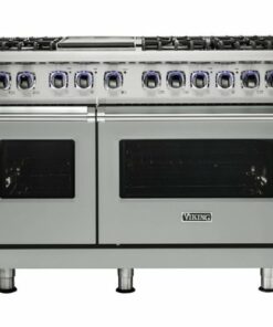 Viking - Professional 7 Series Freestanding Double Oven Gas Convection Range - Arctic gray 1