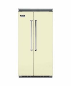 Viking - Professional 5 Series Quiet Cool 25.3 Cu. Ft. Side-by-Side Built-In Refrigerator - Vanilla Cream