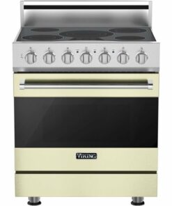 Viking - 3 Series 4.7 Cu. Ft. Freestanding Electric True Convection Range with Self-Cleaning - Vanilla Cream