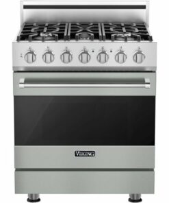 Viking - 3 Series 4.0 Cu. Ft. Freestanding Gas Convection Range with Self-Cleaning - Arctic gray