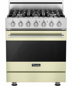 Viking - 3 Series 4.0 Cu. Ft. Freestanding Gas Convection Range with Self-Cleaning - Vanilla Cream