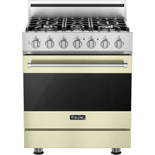 Viking - 3 Series 4.0 Cu. Ft. Freestanding Gas Convection Range with Self-Cleaning - Vanilla Cream