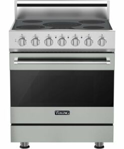Viking - 3 Series 4.7 Cu. Ft. Freestanding Electric True Convection Range with Self-Cleaning - Arctic Gray