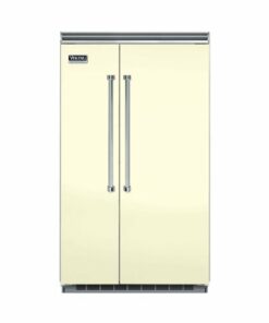 Viking - Professional 5 Series Quiet Cool 29.1 Cu. Ft. Side-by-Side Built-In Refrigerator - Vanilla Cream