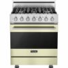 Viking - 3 Series 4.7 Cu. Ft. Freestanding Dual Fuel LP Gas True Convection Range with Self-Cleaning - Vanilla Cream