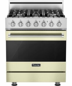 Viking - 3 Series 4.7 Cu. Ft. Freestanding Dual Fuel LP Gas True Convection Range with Self-Cleaning - Vanilla Cream