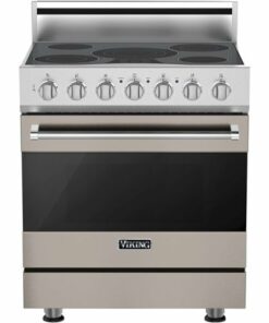 Viking - 3 Series 4.7 Cu. Ft. Freestanding Electric True Convection Range with Self-Cleaning - Pacific Gray