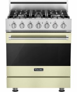 Viking - 3 Series 4.0 Cu. Ft. Freestanding LP Gas Convection Range with Self-Cleaning - Vanilla Cream