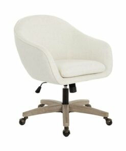 OSP Home Furnishings - Nora 5-Pointed Star Plush Padded Office Chair - Linen