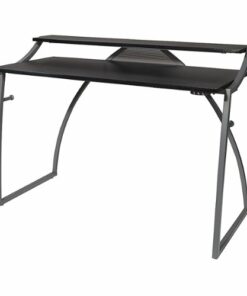 OSP Home Furnishings - Alpha Battlestation Gaming Desk in Finish - Black