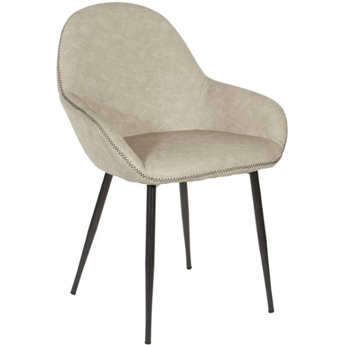 Office Star Products - Mid-Century Powder-Coated Metal Chair - Fog