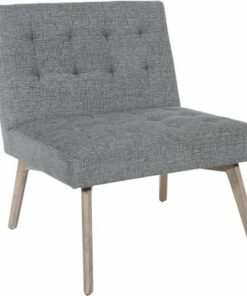 Office Star Products - Mid-Century Wood Chair - Charcoal/Gray Wash