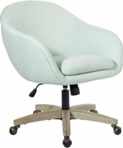 OSP Home Furnishings - Nora 5-Pointed Star Plush Padded Office Chair - Mint