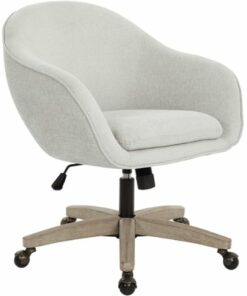 OSP Home Furnishings - Nora 5-Pointed Star Plush Padded Office Chair - Dove