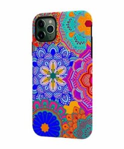 ArtsCase - StrongFit Designers Tough S Mandalas Party 7 Case for Apple® iPhone® 11 Pro Max - Yellow/Pink/Orange/Blue