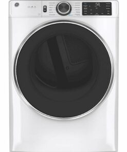 GE - 7.8 Cu. Ft. 12-Cycle Electric Dryer with Steam - White on White
