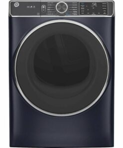 GE - 7.8 Cu. Ft. 12-Cycle Electric Dryer with Steam - Sapphire Blue