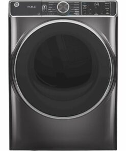 GE - 7.8 Cu. Ft. 12-Cycle Electric Dryer with Steam - Diamond Gray