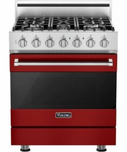 Viking - 3 Series 4.0 Cu. Ft. Freestanding LP Gas Convection Range with Self-Cleaning - Reduction Red