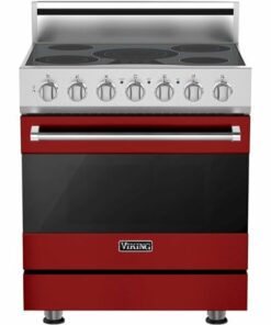 Viking - 3 Series 4.7 Cu. Ft. Freestanding Electric True Convection Range with Self-Cleaning - Kalamata Red