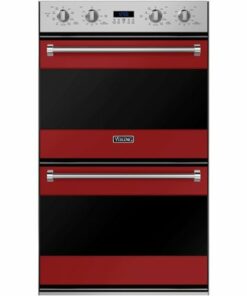 Viking - 3 Series 30" Built-In Double Electric Convection Wall Oven - Reduction red