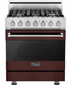 Viking - 3 Series 4.7 Cu. Ft. Freestanding Dual Fuel True Convection Range with Self-Cleaning - Kalamata Red