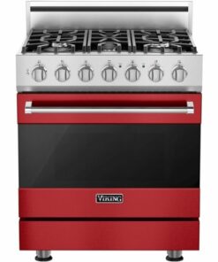 Viking - 3 Series 4.7 Cu. Ft. Freestanding Dual Fuel LP Gas True Convection Range with Self-Cleaning - San Marzano Red