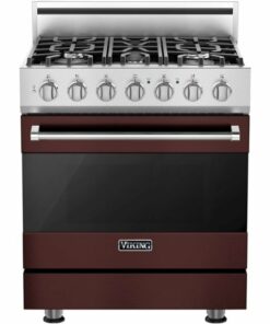 Viking - 3 Series 4.7 Cu. Ft. Freestanding Dual Fuel LP Gas True Convection Range with Self-Cleaning - Kalamata Red