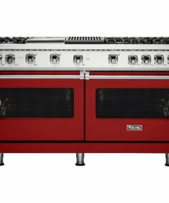 Viking - Professional 5 Series Freestanding Double Oven Gas Convection Range - Reduction red 0