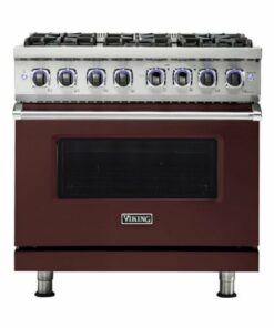 Viking - Professional 7 Series 5.1 Cu. Ft. Freestanding LP Gas Convection Range - Kalamata Red 0