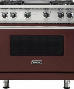 Viking - Professional 5 Series 5.1 Cu. Ft. Freestanding LP Gas Convection Range - Kalamata Red 0