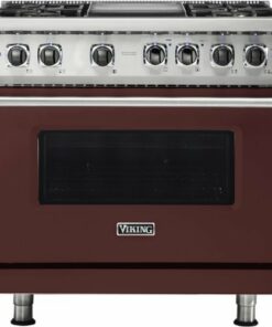 Viking - Professional 5 Series 5.6 Cu. Ft. Freestanding Dual Fuel LP Gas True Convection Range with Self-Cleaning - Kalamata Red 0