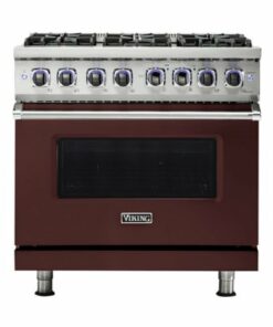 Viking - Professional 7 Series 5.6 Cu. Ft. Freestanding Dual Fuel LP Gas True Convection Range with Self-Cleaning - Kalamata red 1