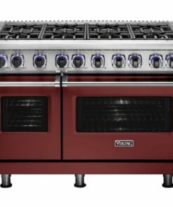 Viking - Professional 7 Series Freestanding Double Oven Dual Fuel Convection Range with Self-Cleaning - Reduction red 0